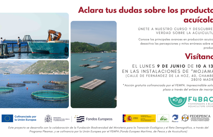 Sesión de sensibilización específica para pescaderías tradicionales en materia de acuicultura sostenible y aspectos de su producción en Madrid.