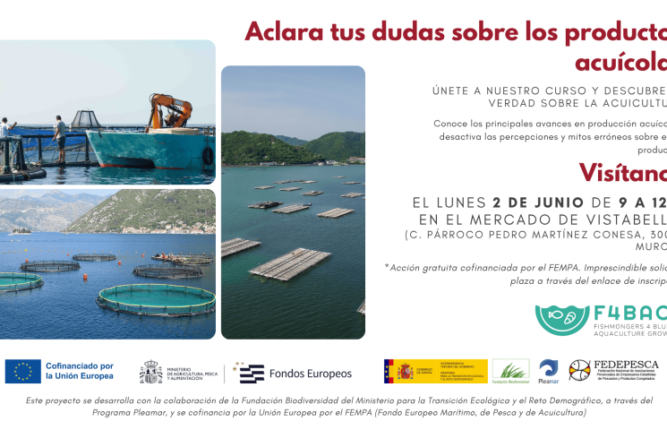 Sesión de sensibilización específica para pescaderías tradicionales en materia de acuicultura sostenible y aspectos de su producción en Murcia.