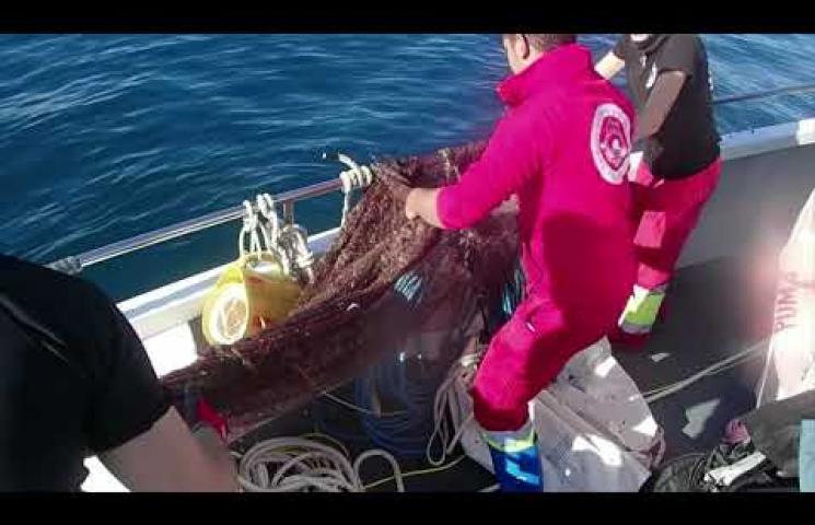 Vídeo que refleja el trabajo realizado en la campaña de extracción de aparejos de pesca perdidos realizada en Cataluña en 2019.